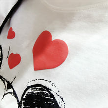 2017 Fashion Summer Short Sleeve T-shirts Plus Size Female T shirts Cartoon Letter Print Top O-neck Women t shirt 72395