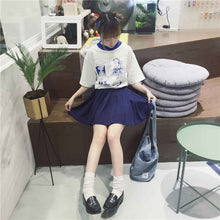 2017 Fashion T-shirts Cute Cartoon Girls Printing Women Short Sleeves New Tops Casual Female Tee Shirts 33007