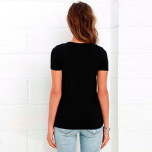 2017 Fashion T-shirts Womens Loose Pullovers Female Bandage Lacing Up Summer Short Sleeve T Shirt Women Tops Plus Size S-3XL #03