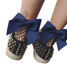 2017 Fashion Women Bowknot Fishnet Ankle High Socks Mesh Lace Fish Net Short Socks Women Girls calcetines mujer #417