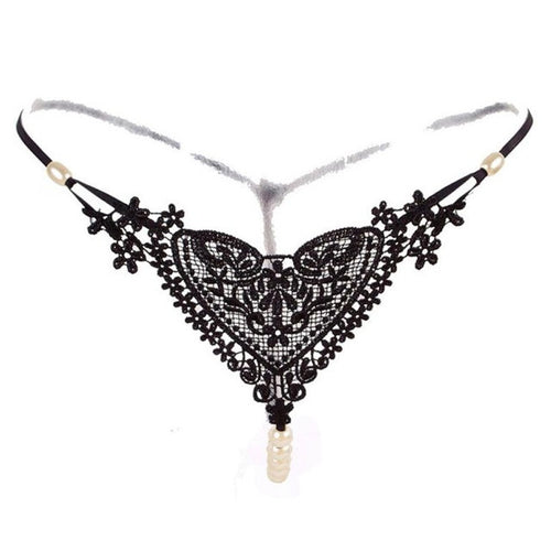 2017 Fashion Women Sexy Crotchless Panites Hot Lingerie Panty Pearl Thong G-string Underwear Women bragas mujer #18