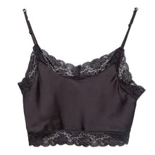2017 Fashion Women Sexy Lace Camis Solid Sleeveless Bottom Tank Top Silk Ladies Tops haut femme Cropped &23