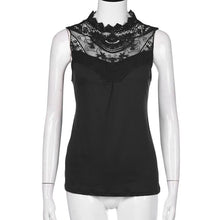 2017 Fashion Women Summer Lace Splic Sleeveless Women Shirt Blouses Casual Tank Tops Ladies Vest Black/White camisetas mujer #63