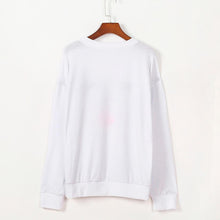 2017 Fashion Womens T shrits Eyelash Printing O Neck White Casaul Loose Tee Tops Female Long Sleeve T Shirt Ropa Mujer #1206