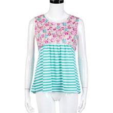 2017 Fashon Summer Women Tank Top Sleeveless Floral Print T Shirt Women T-shirt Cotton cropped feminino #03