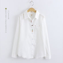 2017 Female Fashion Blouses Turn-down Collar Casual Shirt Ladies Tops Embroidery Blouse Women Plus Size 71699