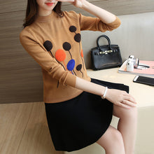2017 Female Sweater New Autumn Winter Plus Size Knitted O-neck Pullovers Full Sleeve Hot Sale 3D Bling Appliques Outwear 72146