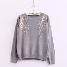2017 Female Sweater New Autumn Winter Plus Size KnittedO-neck Pullovers Full Sleeve Hot Sale Sequined Bling Outwear 72061