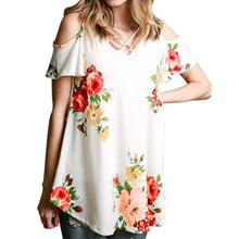 2017 Flower Printed T Shirt Short Sleeve Women T-shirt Fashion V Neck Crossing Casual Tee Shirts Femme poleras de mujer #421