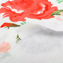 2017 Flower Printed T Shirt Short Sleeve Women T-shirt Fashion V Neck Crossing Casual Tee Shirts Femme poleras de mujer #421