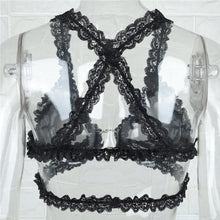 2017 High Quality Black Crossing Sheer Lace Crop Top Women Triangle Bralette Crop Top Lingerie Crochet Cropped haut femme #1202