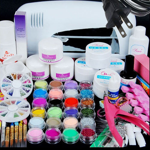 2017 Hot Manicure Tools Combination Crystal Nails Kit Nail Phototherapy Crystals Suit