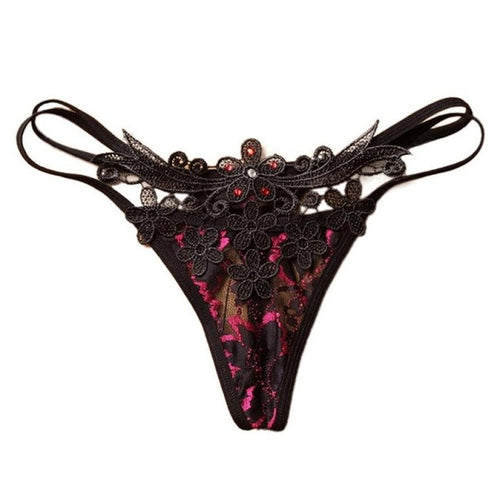 2017 Hot Sale Diamond Lace G String And Thongs Women Sexy Low Waist Ladies Underwear Briefs Panty Lingerie #18