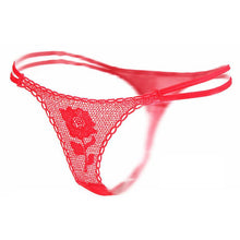 2017 Hot Sale Sexy Women Roses G-String Nylon Red 3Pattern Underwear Ladies Thongs Panties Women Lace Underpantes Lingerie 1215#