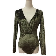 2017 Hot Sale Womens Bodysuit Deep V Neck Shiny Velvet Jumpsuit Ladies Party Sexy Rompers combinaison femme &03