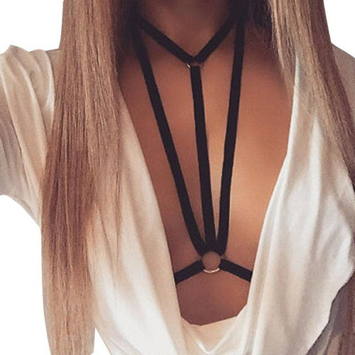 2017 Hot Selling Sexy Women Crops Tops Ladies Alluring Elastic sexy Strappy Hollow Out Bra Bustier cropped feminino &23