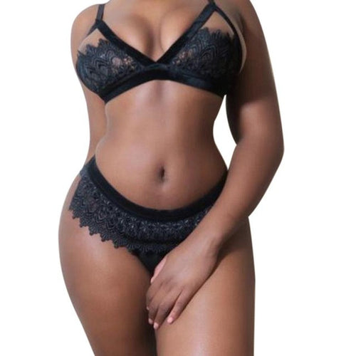 2017 Hot Sexy Women Lingerie Corset Lace Bandage Push Up Unpadded Crop Top +Pants Underwear Set Camisole Femme #63