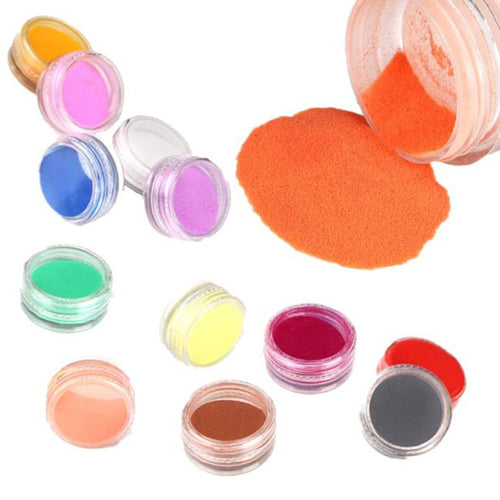 2017 Hot sale women 12 Colors Acrylic Carving Powder Dust Nail art UV Gel Design 3D Tips Manicure Nail art decorations