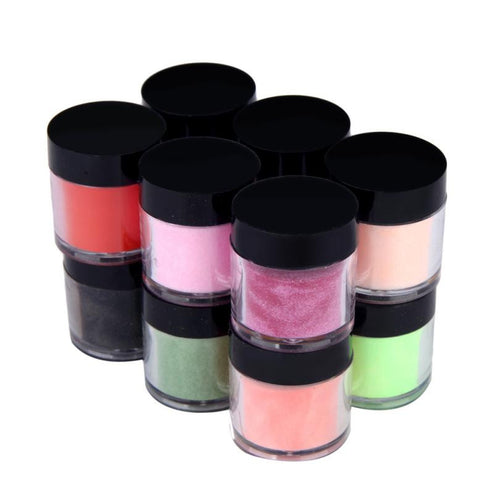 2017 Hot sale women 12 Colors Acrylic Nail Art Tips Beauty UV Gel Powder Dust Design Nail art decorations 3D Manicure Maquiagem