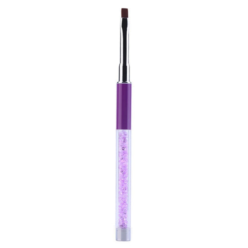 2017 Hot sale women 1PCS Professional Nail art Care Makeup tools Gel Pen Brush Handle The Crystal Nail polish Maquiagem Purple