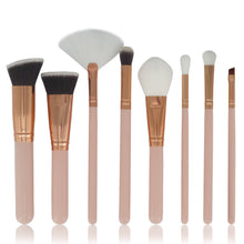 2017 Hot sale women 8PCS Cosmetics Makeup brushes set Blusher Eye Shadow Lip Powder Foundation brush Pinceis de maquiagem Gold
