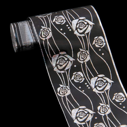 2017 Hot sale women Foil Nail sticker Transfer Foils Decal Nail art decorations Stickers Flower Nails Multifunctional tool