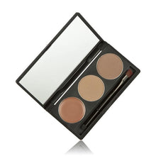 2017 Hot sale women Make up Cosmetics 3 Colors Eyebrow Powder Concealer Palette With Mirror Eyebrow brush Professional Maquiagem