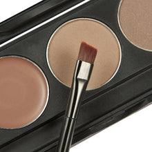2017 Hot sale women Make up Cosmetics 3 Colors Eyebrow Powder Concealer Palette With Mirror Eyebrow brush Professional Maquiagem