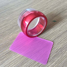 2017 Jelly Nail Art Stamp Silicone Red Metal Handle Stamper Scraper With Cap + DIY Printing Tools Manicure Kit