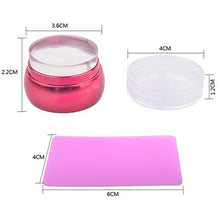 2017 Jelly Nail Art Stamp Silicone Red Metal Handle Stamper Scraper With Cap + DIY Printing Tools Manicure Kit