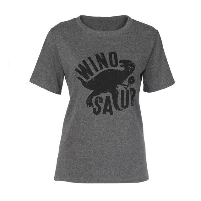 2017 Korean Fashion Women Short Sleeve Print Dinosaur T-Shirt Casual Loose Tops Shirt tops tees Shirt Femme #43