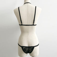 2017 Lace Sexy Women Lingerie Corset Backless Bandage Push Up Crop Top +Pants Set Women haut femme Black White #23