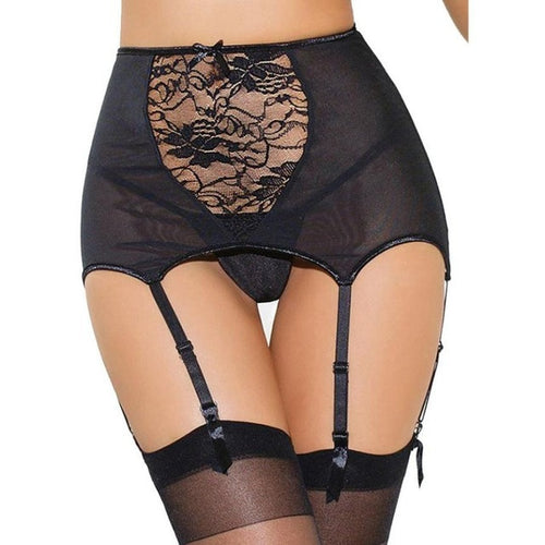 2017 Lingerie Sexy New Black Women Sexy Lace Perspective Garter Belt Transparent Club Wear Thigh-Highs Garter Belt Women #418