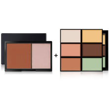 2017 Magical Halo Makeup Cosmetics Set 6 Colors Concealer + Double Color Stereo Bronzing Powder