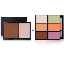 2017 Magical Halo Makeup Cosmetics Set 6 Colors Concealer + Double Color Stereo Bronzing Powder