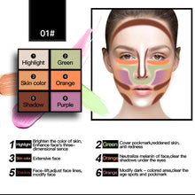 2017 Magical Halo Makeup Cosmetics Set 6 Colors Concealer + Double Color Stereo Bronzing Powder