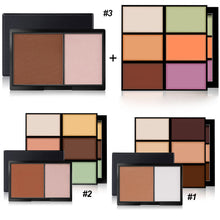 2017 Magical Halo Makeup Cosmetics Set 6 Colors Concealer + Double Color Stereo Bronzing Powder