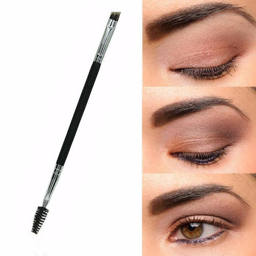 2017 Makeup brushes Bamboo Handle Double Eyebrow Brush and Eyebrow Comb Cosmetics Black