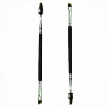 2017 Makeup brushes Bamboo Handle Double Eyebrow Brush and Eyebrow Comb Cosmetics Black