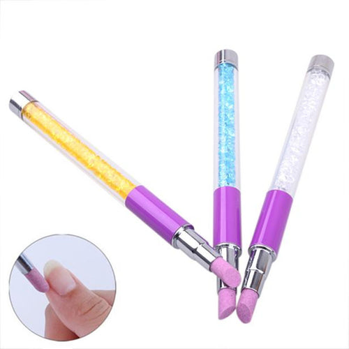 2017 Manicure Carved Pen Nail Art Carving Pen Makeup brushes Acrylic Handle Salon Make up tools Maquiagem