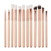 2017 Mini 12PCS Eyeliner Eyebrow Eyeshadow brush Cosmetics Beauty Powder Foundation Professional Makeup brushes Pincel maquiagem