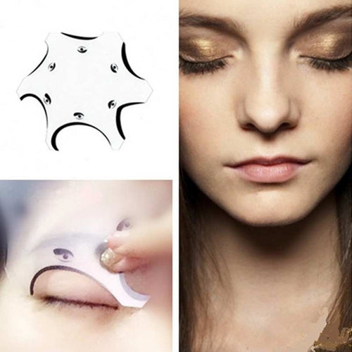 2017 Multifunction Eye Stencil 6 in 1 Eyeshadow Stencils Template Card Smokey Eye Cards Auxiliary Tools 88