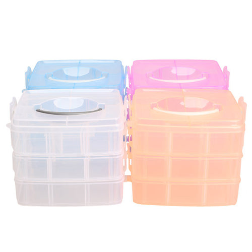 2017 Multifunctional Nail Art Tips Rhinestone Storage Clear Plastic Make Up Jewelry Cosmetic Divided Box 88