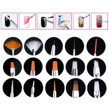 2017 Nail Art Design Set 5pcs Dotting Tools + 15pcs Painting Drawing Polish Brushes Pen Tool Sets