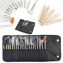 2017 Nail Art Design Set 5pcs Dotting Tools + 15pcs Painting Drawing Polish Brushes Pen Tool Sets