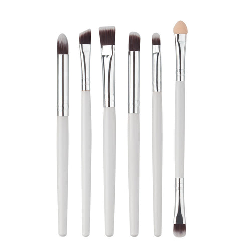 2017 Natural 6PCS Cosmetics Professional Makeup brushes set Korean Foundation Lip Eyeshadow brush Pincel maquiagem White