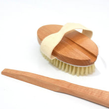 2017 Natural Long Wooden Bristle Body Brush Massager Bath Shower Back Spa Detachable Scrubber