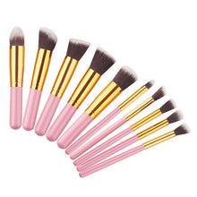 2017 New 10PCS Professional Makeup brushes+1PCS Cosmetic Bag Beauty Face Foundation Powder Eyeshadow brush Pinceis de maquiagem