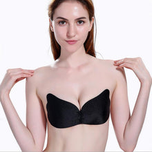 2017 New Arrival Invisible Bra For Women Solid Bandage Wings Instant Breast Lift Silicone Push Up Bra Women Black/Khaki #23