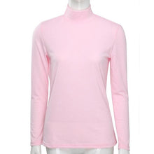 2017 New Arrival Turuleneck Bottom T-Shirts Black Pink Long Sleeve Four Seasons Basic Tee Tops Women Ladies Tshirt Femme #1209